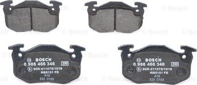 BOSCH 0 986 466 346 - Set placute frana,frana disc aaoparts.ro