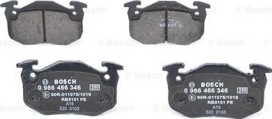 BOSCH 0 986 466 346 - Set placute frana,frana disc aaoparts.ro