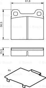 BOSCH 0 986 466 302 - Set placute frana,frana disc aaoparts.ro