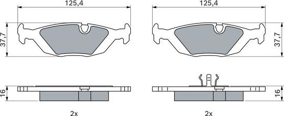 BOSCH 0 986 466 751 - Set placute frana,frana disc aaoparts.ro