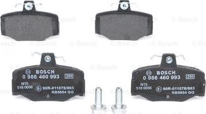 BOSCH 0 986 460 993 - Set placute frana,frana disc aaoparts.ro