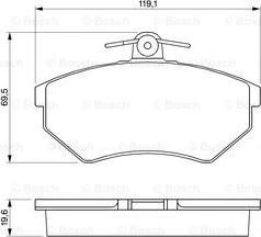 BOSCH 0 986 460 944 - Set placute frana,frana disc aaoparts.ro