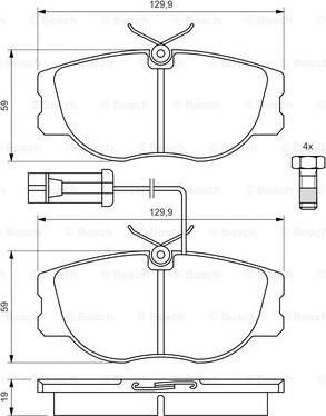 BOSCH 0 986 460 942 - Set placute frana,frana disc aaoparts.ro