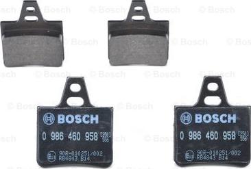 BOSCH 0 986 460 958 - Set placute frana,frana disc aaoparts.ro