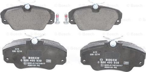 BOSCH 0 986 460 939 - Set placute frana,frana disc aaoparts.ro