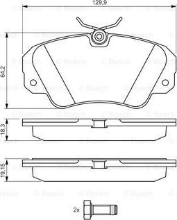 BOSCH 0 986 460 939 - Set placute frana,frana disc aaoparts.ro