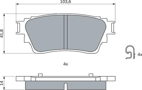 BOSCH 0 986 460 008 - Set placute frana,frana disc aaoparts.ro