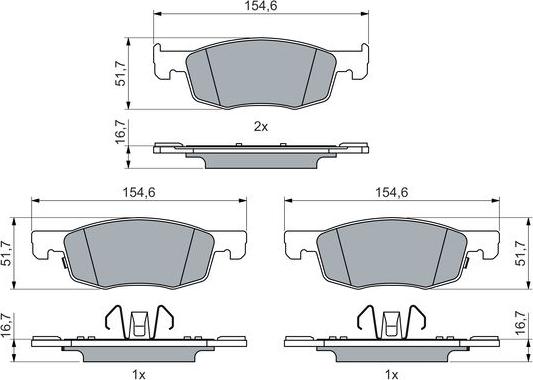 BOSCH 0 986 460 018 - Set placute frana,frana disc aaoparts.ro