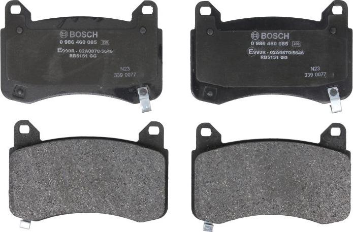 BOSCH 0 986 460 085 - Set placute frana,frana disc aaoparts.ro