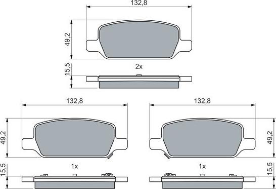 BOSCH 0 986 460 086 - Set placute frana,frana disc aaoparts.ro