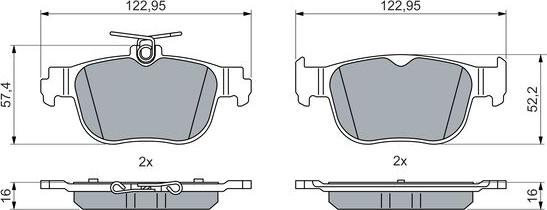 BOSCH 0 986 460 083 - Set placute frana,frana disc aaoparts.ro