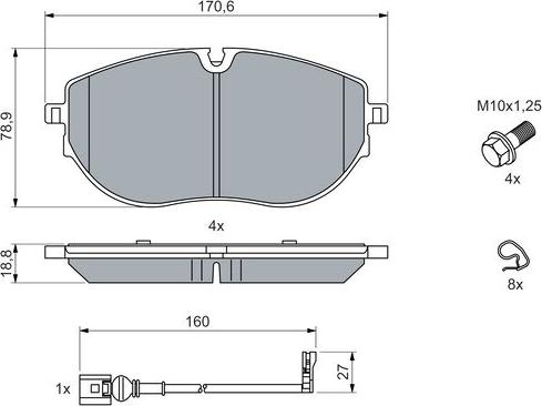 BOSCH 0 986 460 082 - Set placute frana,frana disc aaoparts.ro