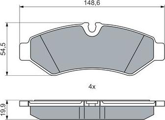 BOSCH 0 986 460 026 - Set placute frana,frana disc aaoparts.ro