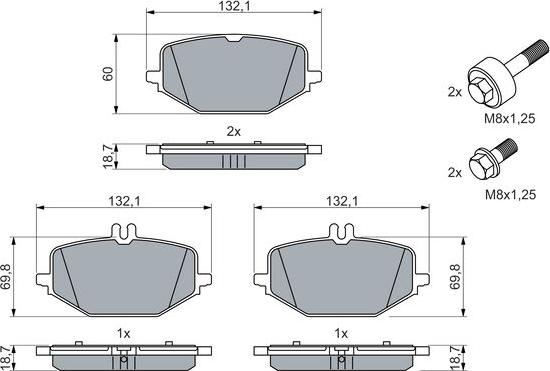 BOSCH 0 986 460 023 - Set placute frana,frana disc aaoparts.ro