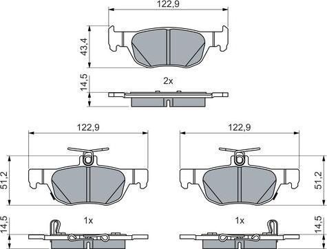 BOSCH 0 986 460 027 - Set placute frana,frana disc aaoparts.ro