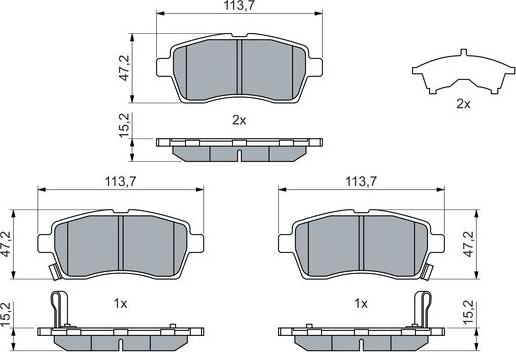 BOSCH 0 986 460 075 - Set placute frana,frana disc aaoparts.ro