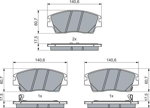 BOSCH 0 986 460 076 - Set placute frana,frana disc aaoparts.ro