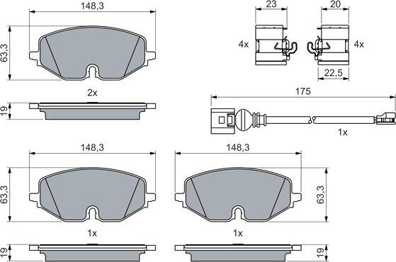 BOSCH 0 986 460 072 - Set placute frana,frana disc aaoparts.ro