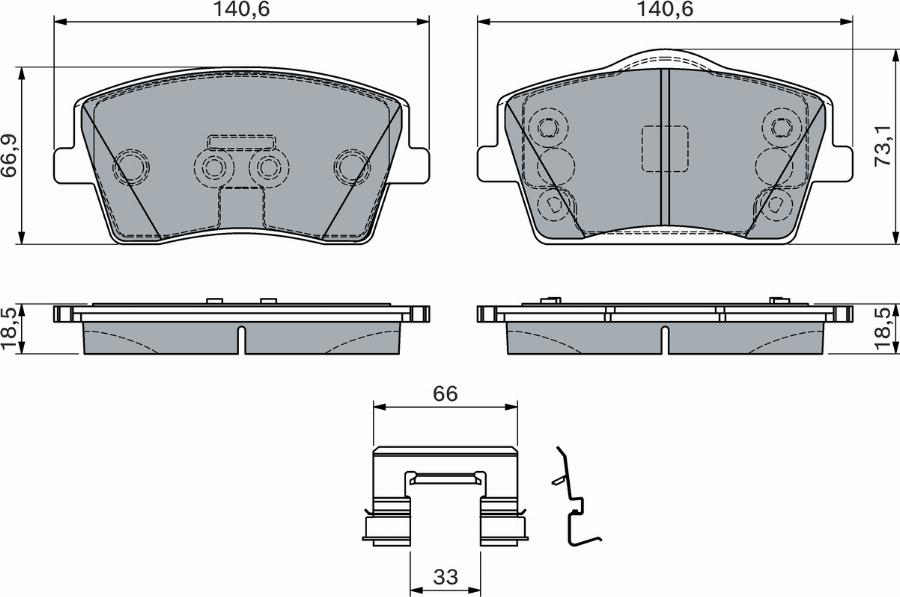 BOSCH 0986460144 - Set placute frana,frana disc aaoparts.ro