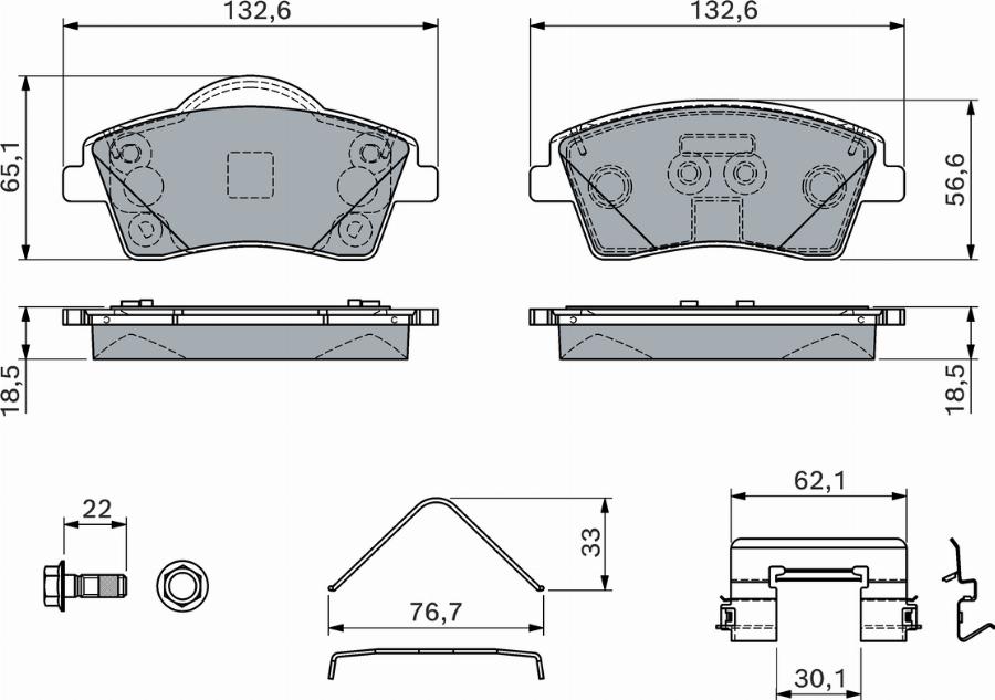 BOSCH 0986460141 - Set placute frana,frana disc aaoparts.ro