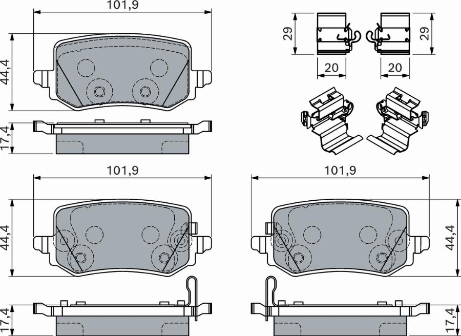 BOSCH 0986460161 - Set placute frana,frana disc aaoparts.ro