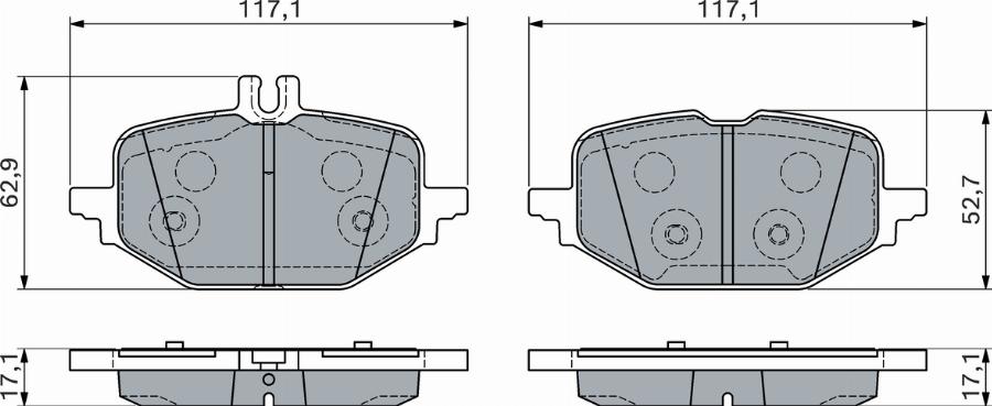 BOSCH 0 986 460 163 - Set placute frana,frana disc aaoparts.ro