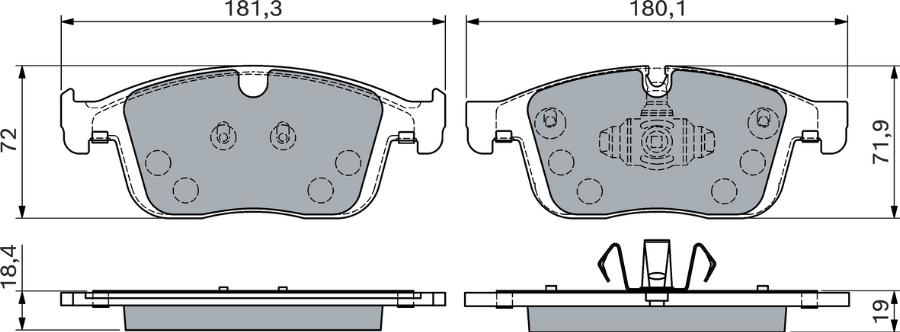 BOSCH 0 986 460 131 - Set placute frana,frana disc aaoparts.ro