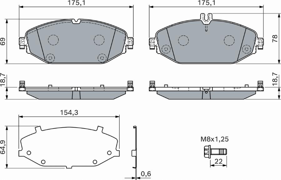 BOSCH 0 986 460 129 - Set placute frana,frana disc aaoparts.ro