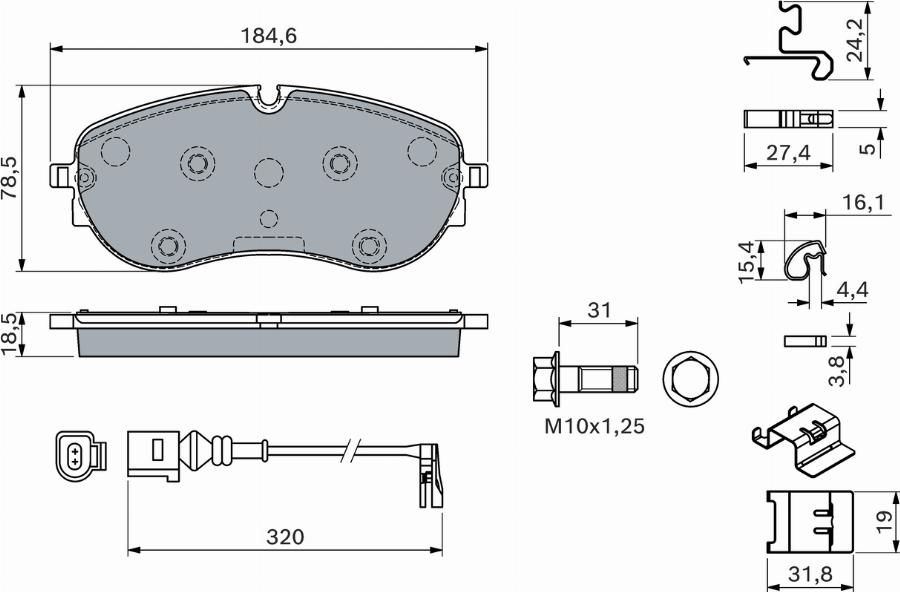BOSCH 0 986 460 178 - Set placute frana,frana disc aaoparts.ro
