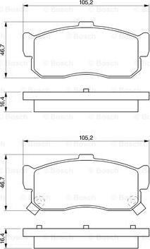 BOSCH 0 986 461 144 - Set placute frana,frana disc aaoparts.ro