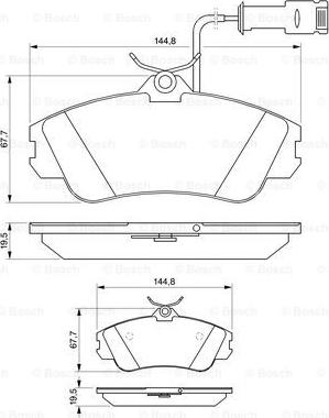 BOSCH 0 986 461 115 - Set placute frana,frana disc aaoparts.ro