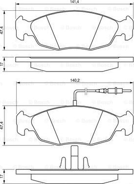 BOSCH 0 986 461 764 - Set placute frana,frana disc aaoparts.ro