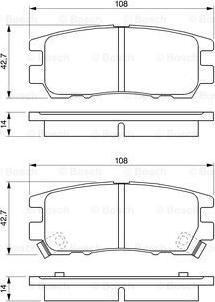 BOSCH 0 986 461 768 - Set placute frana,frana disc aaoparts.ro