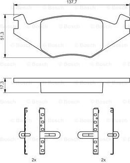 BOSCH 0 986 468 890 - Set placute frana,frana disc aaoparts.ro