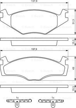 BOSCH 0 986 468 871 - Set placute frana,frana disc aaoparts.ro