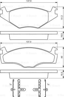 BOSCH 0 986 468 873 - Set placute frana,frana disc aaoparts.ro