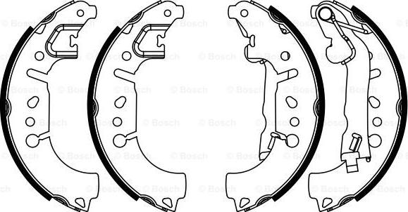 BOSCH 0 986 487 956 - Set saboti frana aaoparts.ro