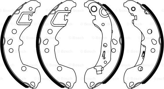 BOSCH 0 986 487 958 - Set saboti frana aaoparts.ro