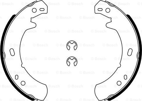 BOSCH 0 986 487 914 - Set saboti frana, frana de mana aaoparts.ro