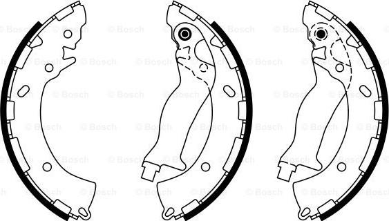 BOSCH 0 986 487 925 - Set saboti frana aaoparts.ro