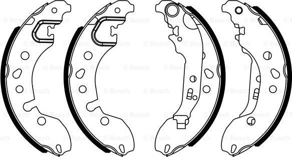 BOSCH 0 986 487 921 - Set saboti frana aaoparts.ro