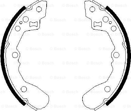 BOSCH 0 986 487 591 - Set saboti frana aaoparts.ro