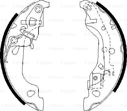 BOSCH 0 986 487 597 - Set saboti frana aaoparts.ro