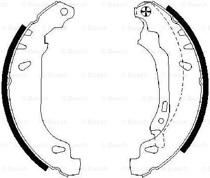 BOSCH 0 986 487 556 - Set saboti frana aaoparts.ro