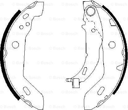 BOSCH 0 986 487 565 - Set saboti frana aaoparts.ro