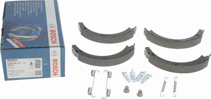 BOSCH 0 986 487 582 - Set saboti frana, frana de mana aaoparts.ro