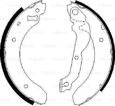 BOSCH 0 986 487 534 - Set saboti frana aaoparts.ro