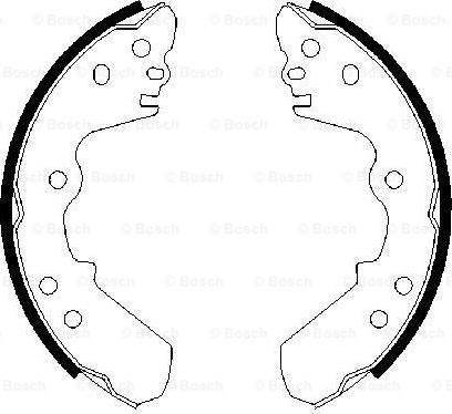 BOSCH 0 986 487 526 - Set saboti frana aaoparts.ro