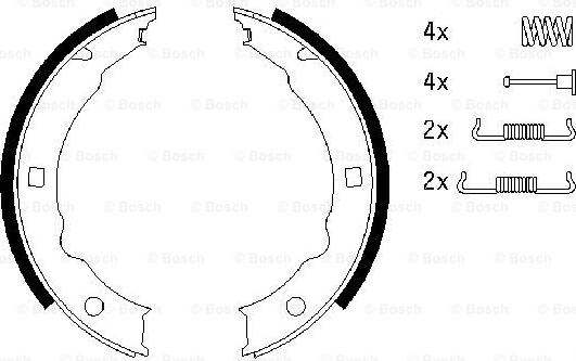 BOSCH 0 986 487 579 - Set saboti frana, frana de mana aaoparts.ro