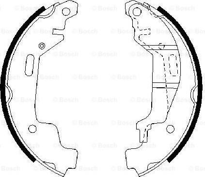 BOSCH 0 986 487 576 - Set saboti frana aaoparts.ro